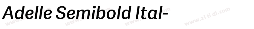 Adelle Semibold Ital字体转换